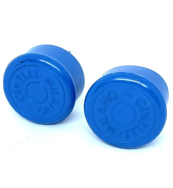 Cinelli Handlebar End Plugs Bar End Caps Vintage Rubber Road Bike Blue NOS
