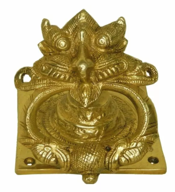Dragon Face Door Bell Antique Repro Handcrafted Brass Door Knocker Home Décor