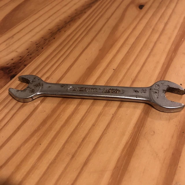 RARE VINTAGE BRITOOL 6J4350 Open End Spanner - 7/16AF x 1/2AF - Made in ...