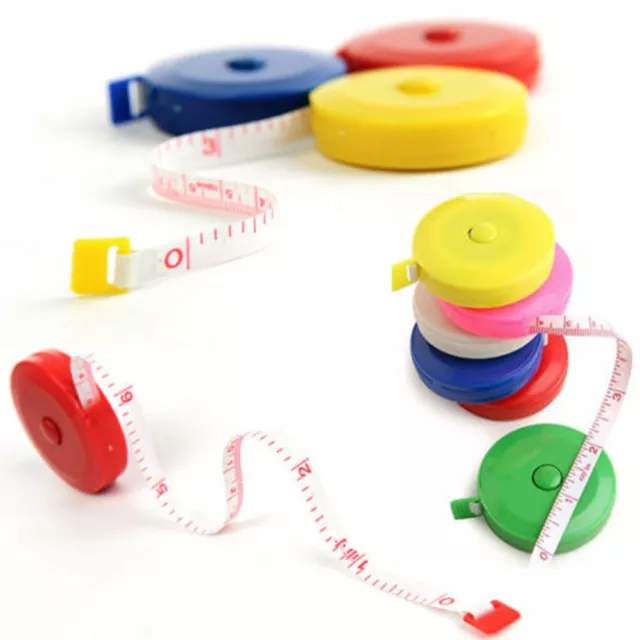 Home Sewing Plastic Tools Retractable Ruler Centimeter Inch Tape Measure