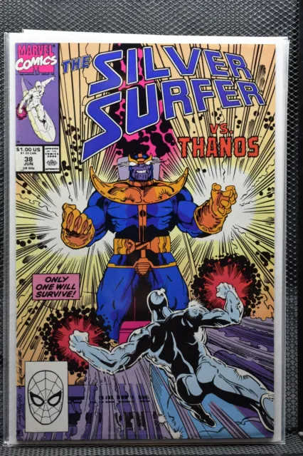Silver Surfer #38 Marvel Comics 1990 Jim Starlin Thanos Appearance 9.0