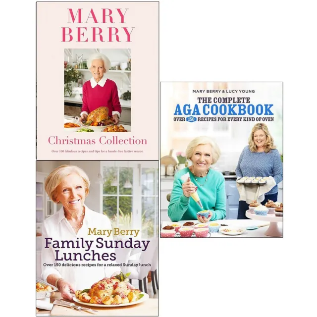 Mary Berry 3 Books Collection Set Christmas Collection, Complete Aga Cookbook