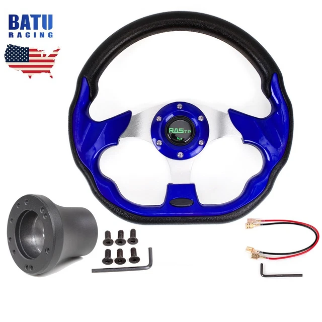 12.5INCH BLUE STEERING Wheel+Adapter for Yamaha G1 G2 G3 G4 G5 G6G29 Golf Carts 103.95