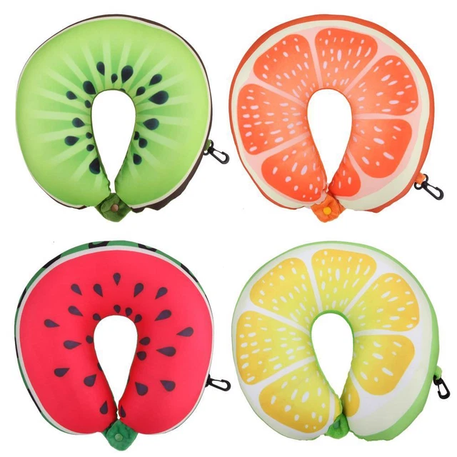 Travel Pillow Head Support Neck Rest Soft Fruit Car Flight U Shaped Cushion Nap