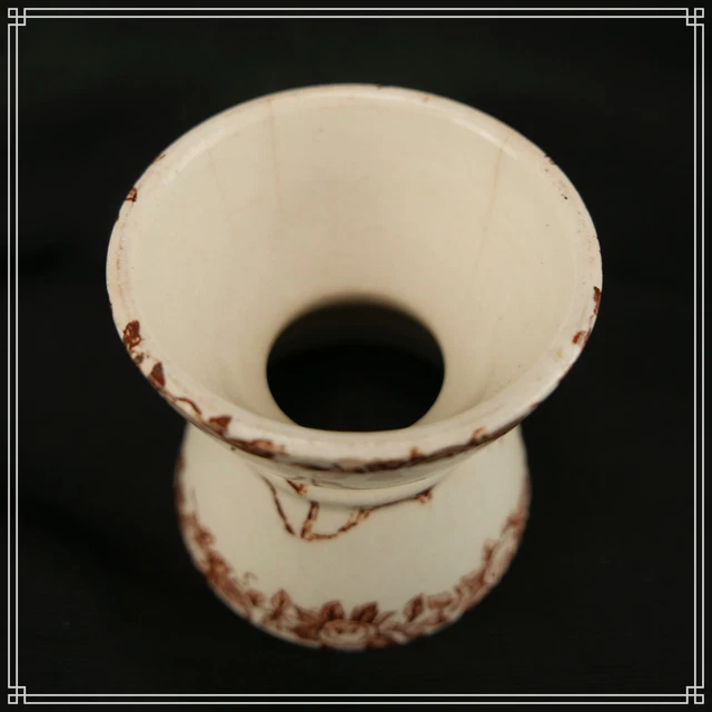 Elegant Coquetier En Faience Art Nouveau Probablement Sarreguemines 3