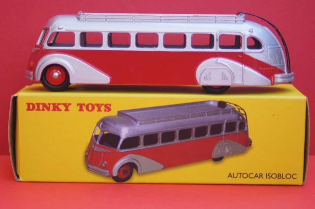 SUPERBE NEUF EN BOITE DINKY TOYS No29E AUTOCAR ISOBLOC ROUGE TOIT GRIS ECH 1/43