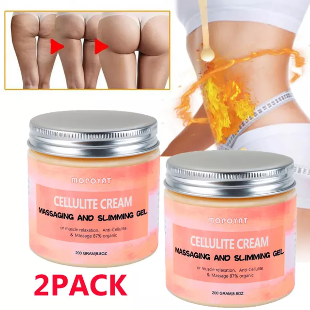 2x Weight Loss Cream Slimming Anti-Cellulite Belly Fat Full Body Hot Gel Burning