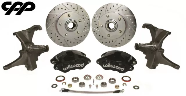 58-64 Chevy Impala Belair Wilwood D52 12" Disc Brake Conversion Drop Spindle Kit 58-64 Chevy Impala Belair Wilwood D52 12" Disc Brake Conversion Drop Spindle Kit