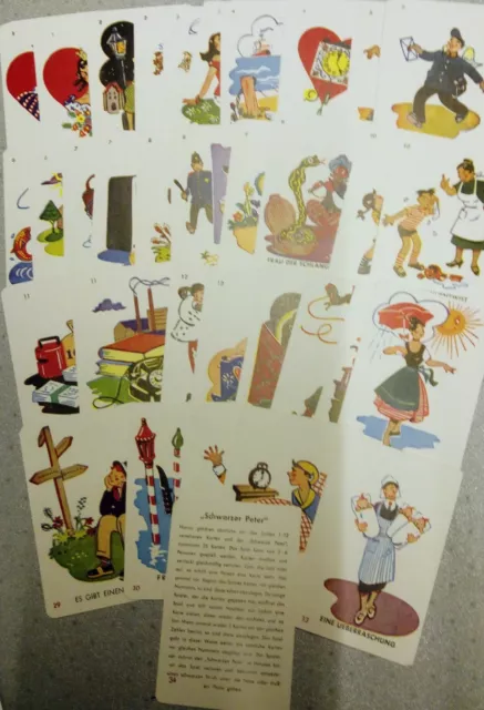 Sehr altes Kartenspiel, Werbung 3 Glocken Eiernudeln, Vintage, ca. 50er Jahre