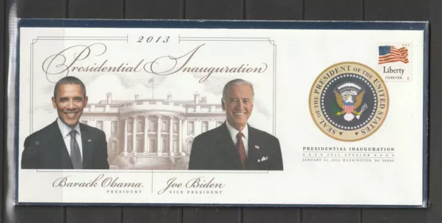 USA 2013 Cover PRESIDENTIAL INAUGURATION Cover, Barack Obama & Joe Biden, Unadd