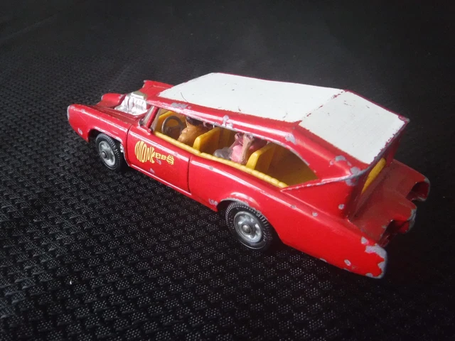Vintage Corgi Juniors #277 The Monkees Monkeemobile Toy Car 60s Figures Inside