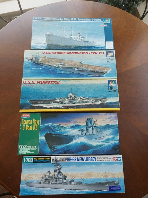 Italeri-Tamiya-Academy-Trumpeter x5 Battleship Model Kits *New Sealed*