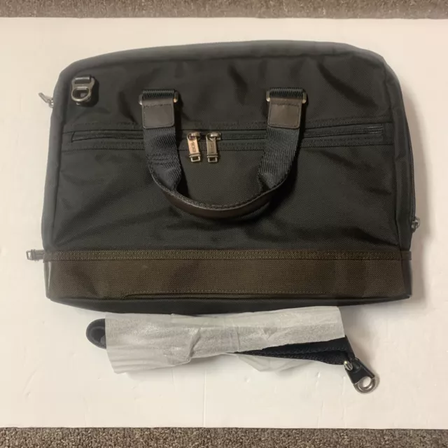 TUMI ALPHA BRAVO  Beale Mini Shoulder Messenger bag BLACK W/ Brown