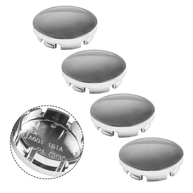 Durable ABS Chrome Car Wheel Center Cap Hub Tyre Rim Cover (56mm Pack of 4)