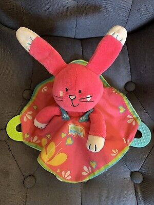 Doudou doudou peluche lapin rose robe cape WONDER MAMAN LGRI 