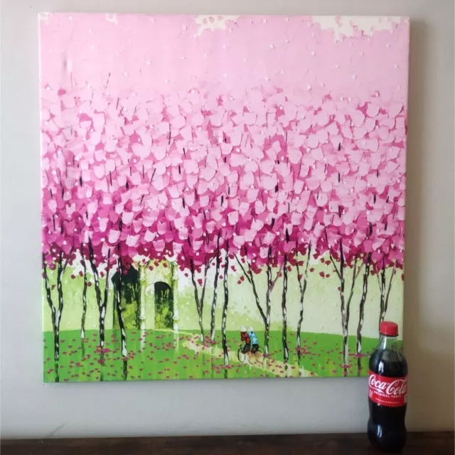 Canvas Bright Pink Princess Fairy Painting 26x26 Home Wall Art Big Art Sale