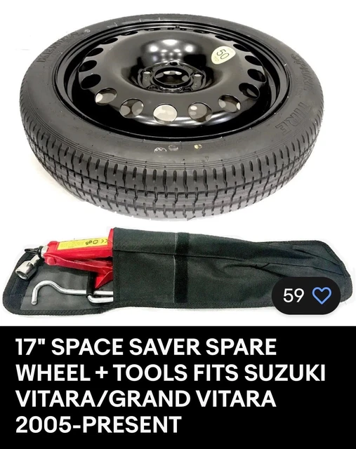 17” SPACE SAVER spare wheel For Suzuki Vitara 2005- Present. With Tools ...