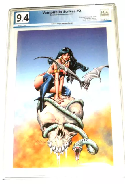 Vampirella Strikes #2 Nebres Virgin Variant Cover Pgx Graded 9.4 Awesome Skull