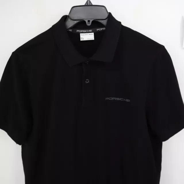 Mens Porsche Drivers Selection Black Polo Shirt Size Medium 911 Racing Turbo 3