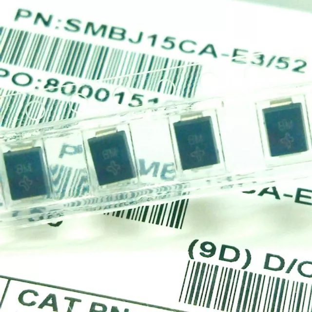 10 PACK SMBJ15CA-E3 BM SMB/DO-214AA Transient Voltage Suppression TVS Diode