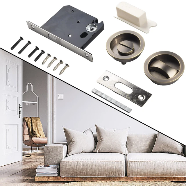 BNXTF - Serratura Per Porta Scorrevole, In Acciaio Inox, Per Porta Del Bagno, Per Porte Di Soppalco, Per Serramenti E Finestre, Per Animali Domestici (dimensioni: 50 Mm - Foto 9