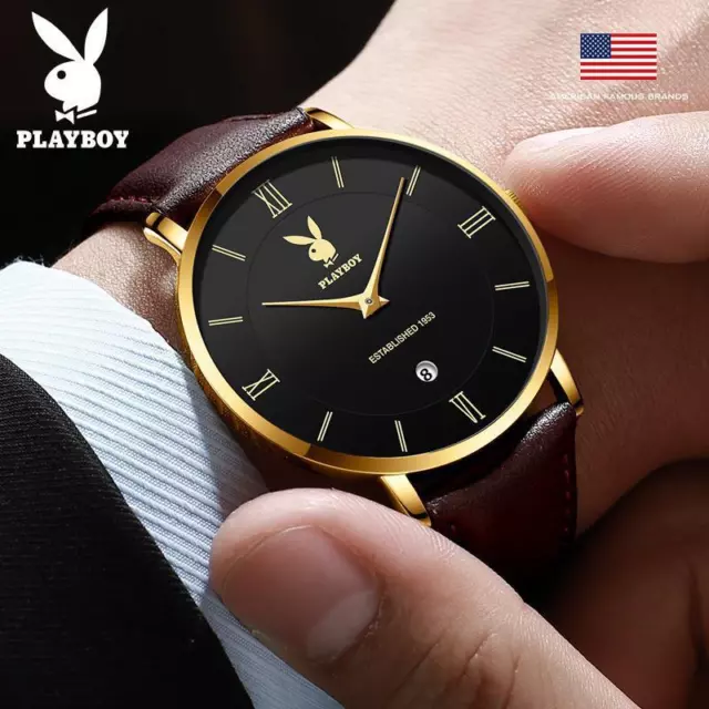 Playboy Marken uhr Einfach Business-Mode Quarzuhr Herren ihr