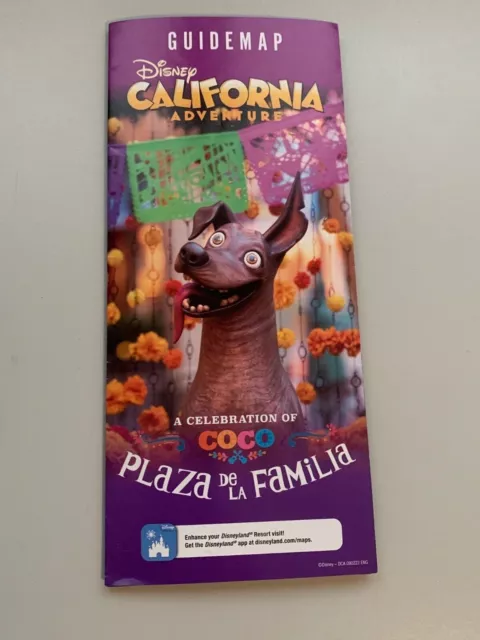 DISNEYLAND CALIFORNIA ADVENTURE park map Guidemap Halloween 2022 Mint