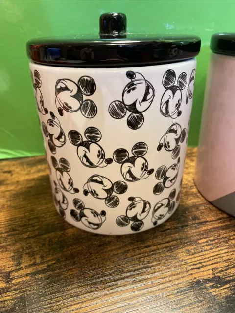 Disney Mickey Mouse X3 Canister Tea Coffee Jar Kitchen Food Storage Jars 2