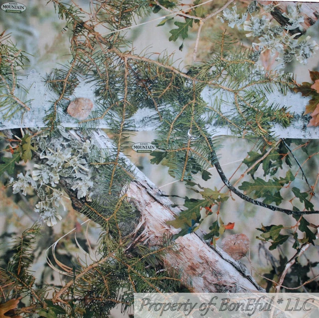 BonEful Fabric Cotton Quilt Browns Real Tree Camouflage Leaf Wood LAST SCRAP