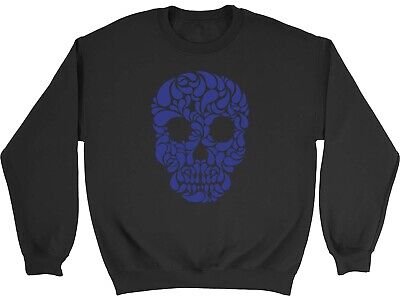 Navy Skull Mens Womens Sweatshirt Jumper Gift