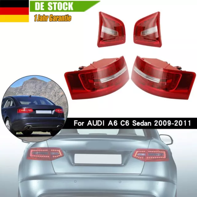 Schlussleuchte Links+Rechts Heckleuchte Rücklicht Passt für Audi A6 C6 2009-2011