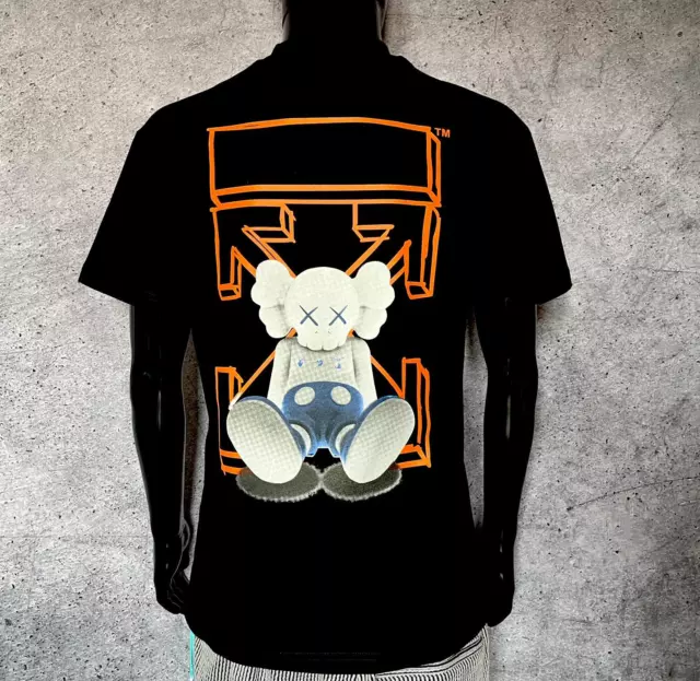 OFF WHITE   Black T-shirt . Mens summer tee