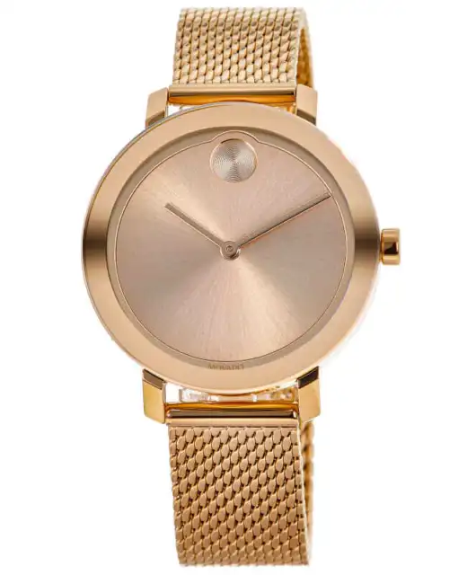 New Movado Bold Evolution Rose Gold Dial Rose Gold Women's Watch 3600654