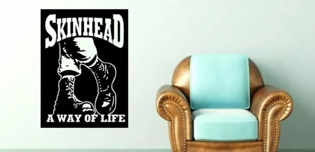 Skinhead A WAY OF LIFE ska music Lounge Funny Vinyl wall Decal Sticker