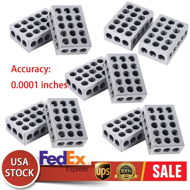 5 MATCHED 1-2-3 Blocks Set 0.0001" Matched Mill Machinist 123 23 Holes US STOCK