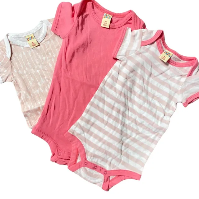Harper Canyon Bundle 3 One Piece Bodysuit Pink Baby Girl Infant Size 3 Months