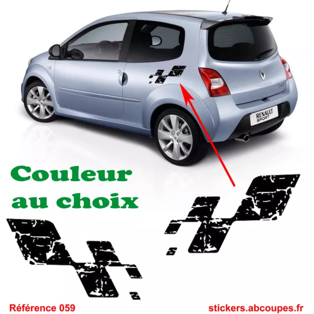 Kit Stickers Bas de caisse Damier Destructuré - autocollant - 059