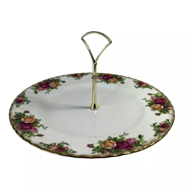 Royal Albert Round Serving Plate Old Country Roses 1 Tier
