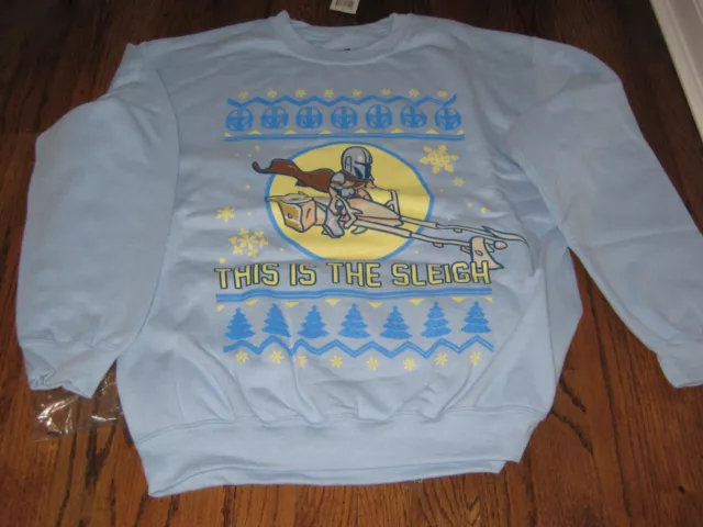 Star Wars The Mandalorian The Child Ugly Christmas  Sweat Shirt--Medium
