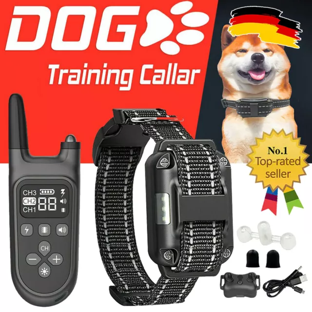 1000M Hund Ausbildung Stromschlag Erziehungshalsband Hunde Vibration Ton e-Shock