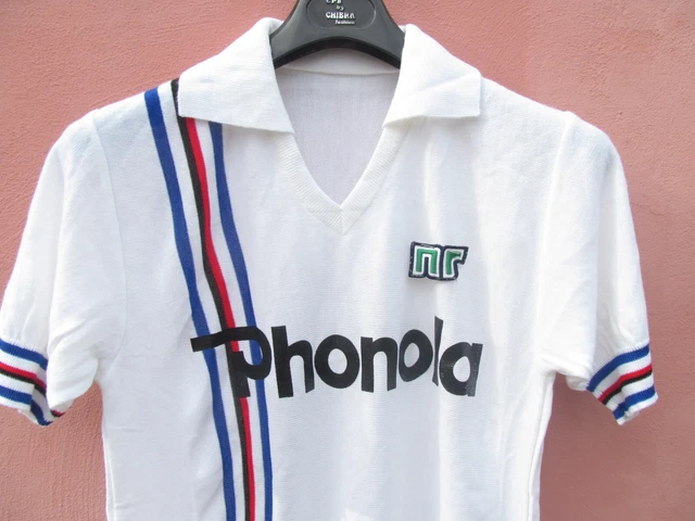 Maglia Shirt Camiseta Calcio Mod Sampdoria  Anni 80 Vintage Phonola Nr Ennerre