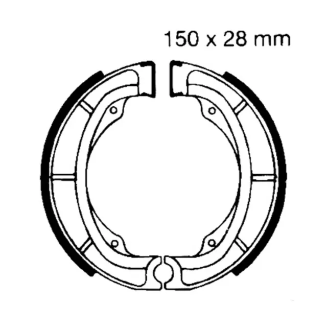 Ganasce freno per Kawasaki KDX 250/KL 250/KX 420/Suzuki LT 125/160/RM250/TS250 2