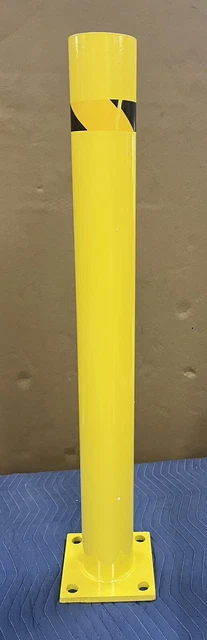 42" H 4.5" D Safety Bollard Post Powder Coated Safety Parking Barrier Post Steel