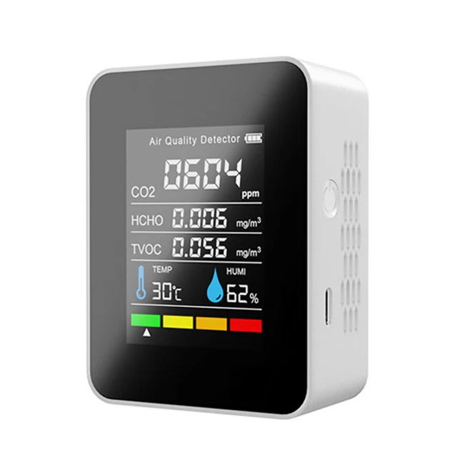 CARBON DIOXIDE DETECTOR CO2 Smart Digital Meter Indoor Humidity Sensor ...