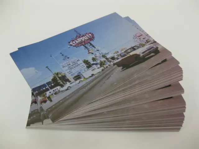 LOT OF 100 Postcard Old Las Vegas Strip Stardust Hotel Casino Classic Car Scene 3