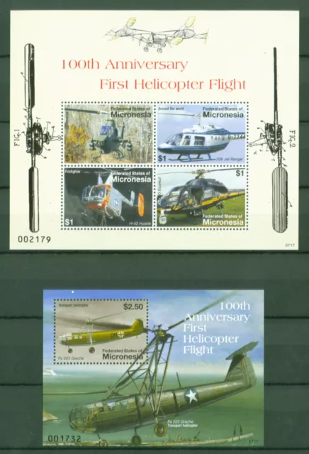 Mikronesien 2007 - Hubschrauber Fa 223 - AS 350 - Bell 206 - 1844-47 + Block 172