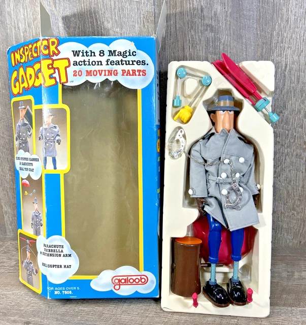 GALOOB INSPECTOR GADGET 1983 Action Figure Box Accessories Rare