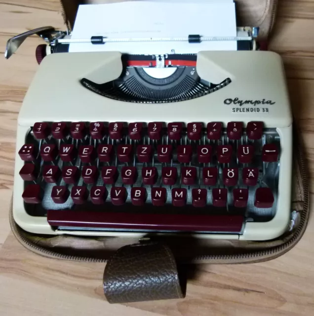 original Retro Olympia  Schreibmaschine Splendid 33, wunderbares Vintage Modell