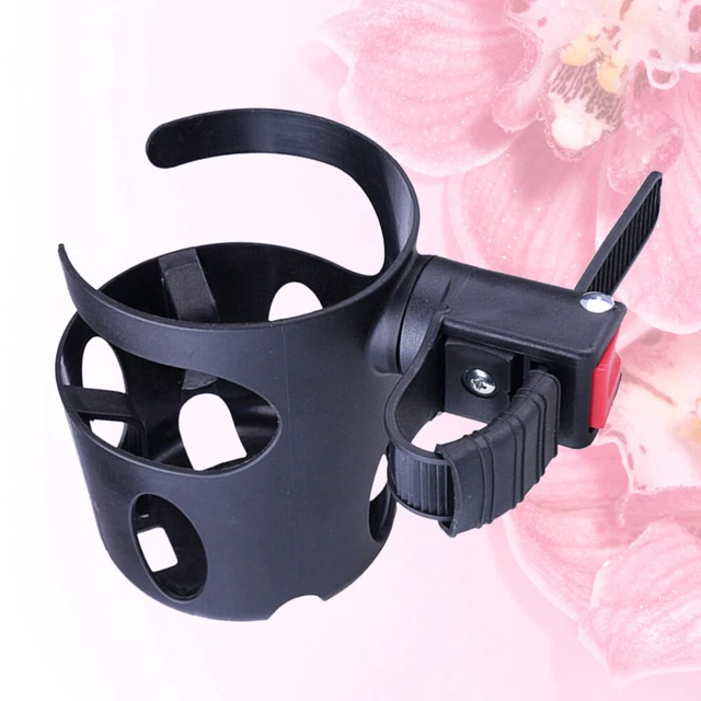 Portavasos ajustable soporte para botellas para silla de ruedas negro