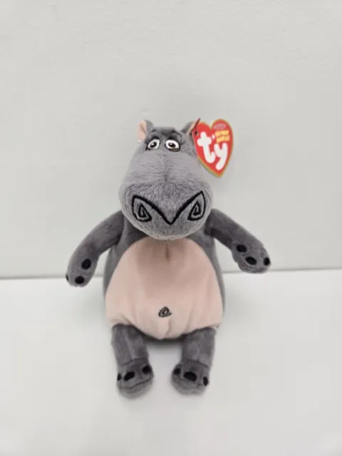 TY Beanie Baby “Gloria” the Hippo from Madagascar Vintage MWMT (6 inch)